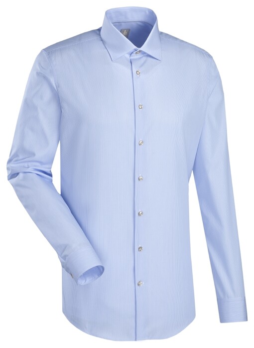Jacques Britt Como Custom Overhemd Blauw