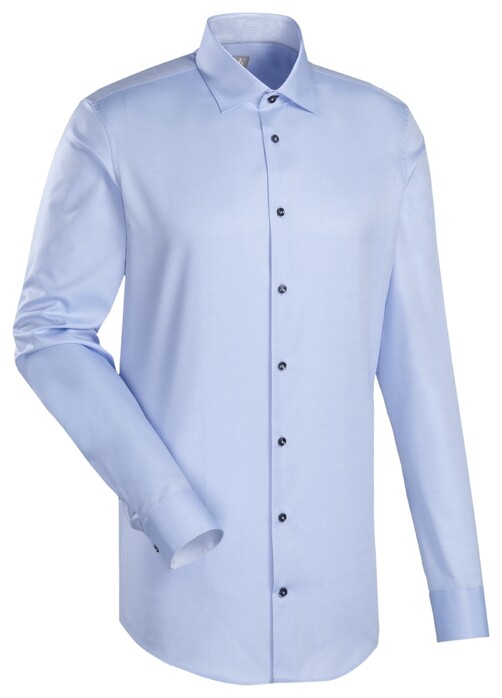 Jacques Britt Contrast Button Shirt Blue