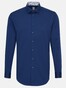 Jacques Britt Customer Business Contrast Overhemd Donker Blauw Melange