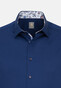 Jacques Britt Customer Business Contrast Overhemd Donker Blauw Melange