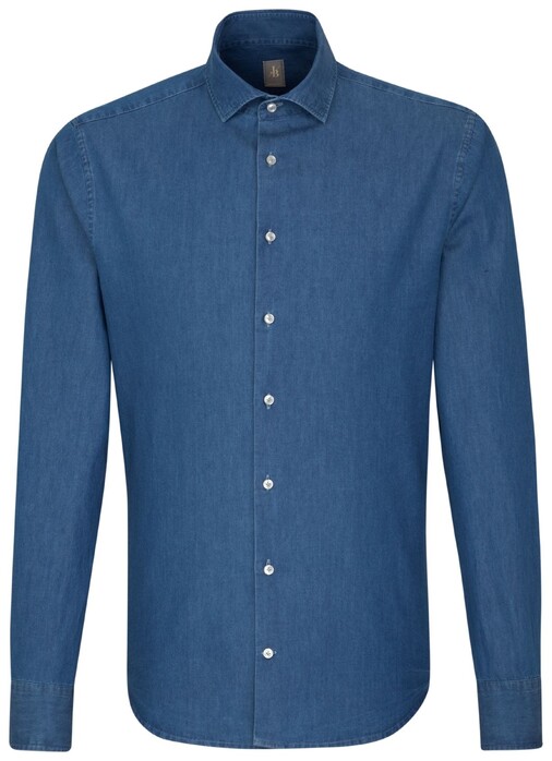 Jacques Britt Denim Style Shirt Sky Blue Melange