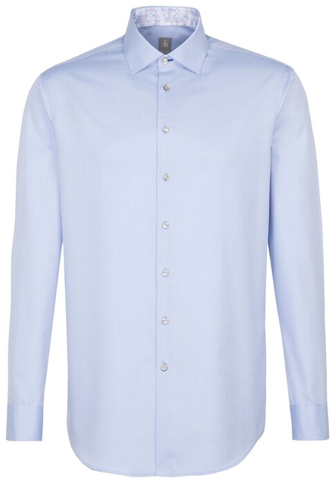 Jacques Britt Extra Long Sleeve Twill Uni Overhemd Blauw