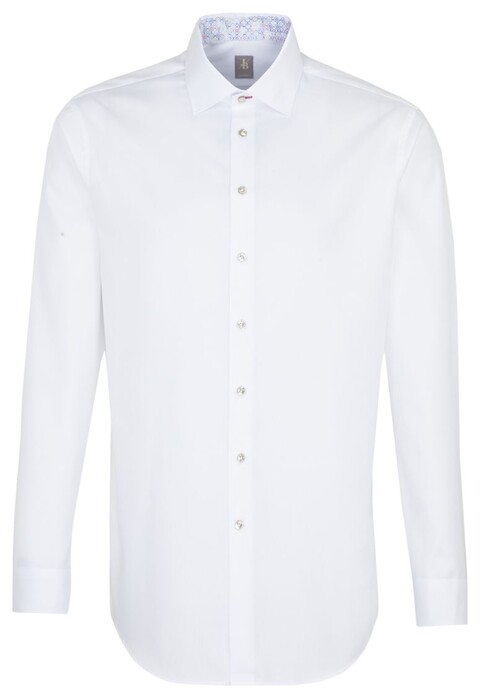 Jacques Britt Extra Long Sleeve Twill Uni Shirt White
