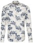 Jacques Britt Floral Contrast Overhemd Donker Blauw Melange
