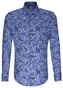Jacques Britt Flower Contrast Shirt Navy Blue