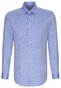 Jacques Britt Herringbone Uni Overhemd Intens Blauw