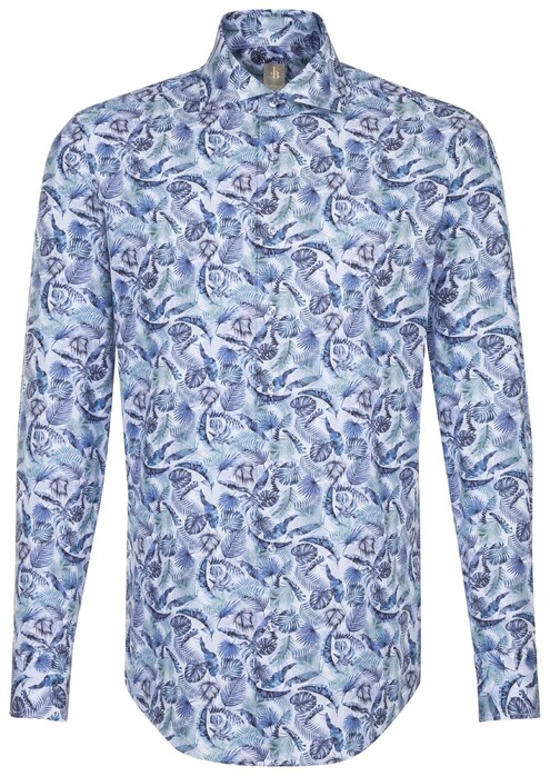 Jacques Britt Leaf Fantasy Shirt Navy Blue