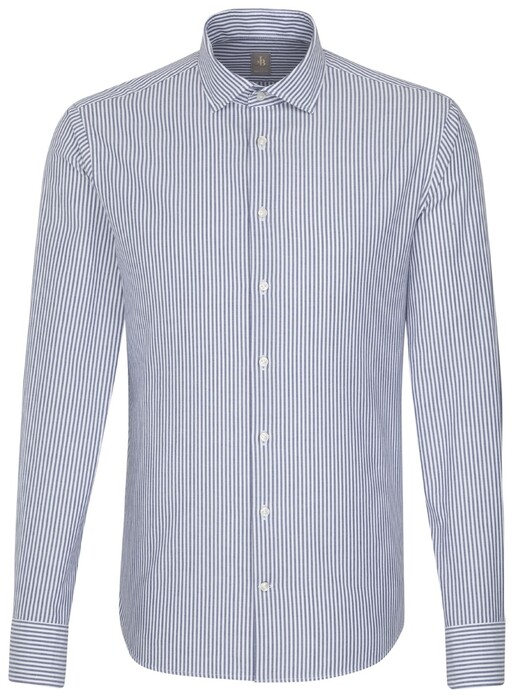 Jacques Britt Oxford Stripe Shirt Navy