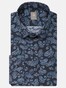 Jacques Britt Paisley Flannel Shirt Dark Blue Extra Melange
