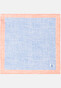Jacques Britt Pastel Faux Uni Pocket Square Blue