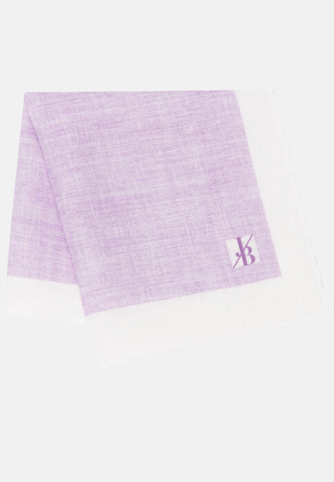Jacques Britt Pastel Faux Uni Pocket Square Purple
