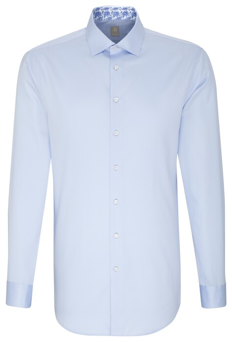 Jacques Britt Slim Collar Contrast Shirt Blue