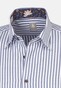 Jacques Britt Slim Fine Structure Stripe Shirt Navy Blue