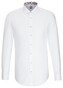 Jacques Britt Slim Uni Contrast Business Shirt White