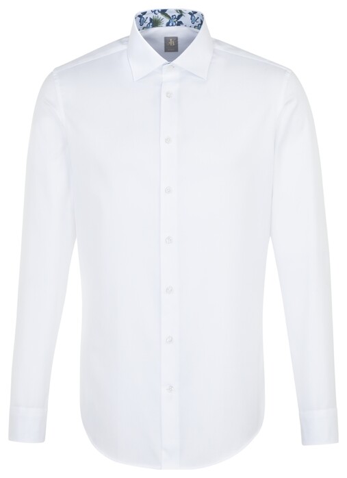 Jacques Britt Slim Uni Mix Shirt White