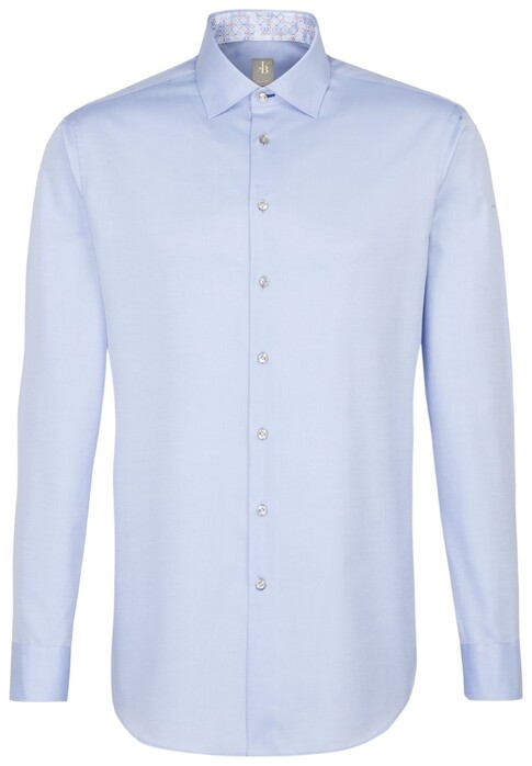 Jacques Britt Slim Uni Twill Shirt Blue
