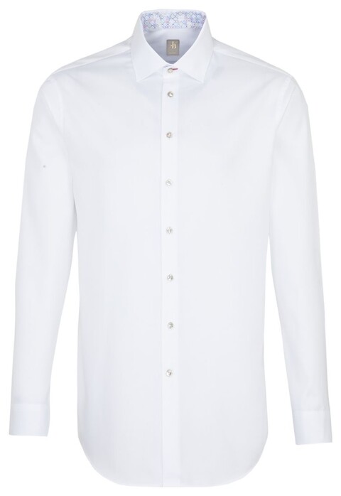 Jacques Britt Slim Uni Twill Shirt White