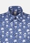 Jacques Britt Smart Casual Fantasy Floral Overhemd Donker Blauw