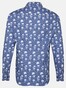 Jacques Britt Smart Casual Fantasy Floral Overhemd Donker Blauw