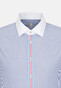 Jacques Britt Stripe Fine Contrast Overhemd Sky Blue Melange