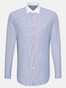 Jacques Britt Stripe Fine Contrast Overhemd Sky Blue Melange
