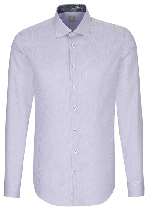 Jacques Britt Striped Contrast Shirt Lilac