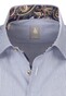 Jacques Britt Twill Striped Como Kent Overhemd Donker Blauw