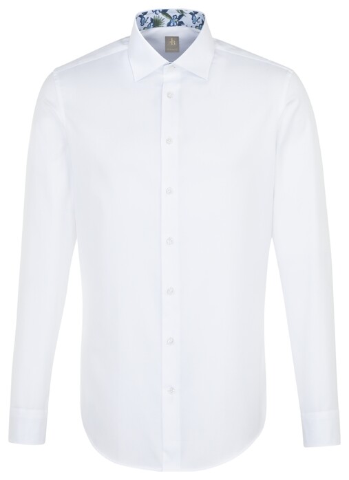 Jacques Britt Twill Uni Como Business Shirt White