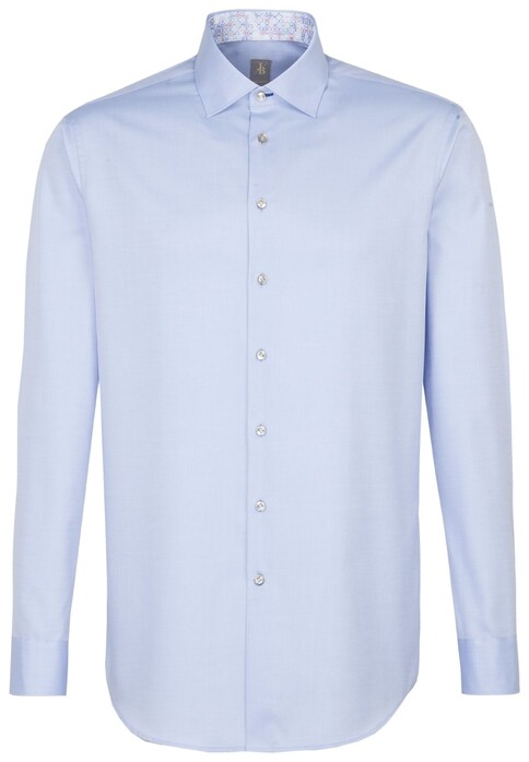 Jacques Britt Twill Uni Contrast Shirt Blue