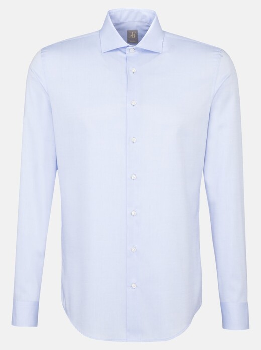 Jacques Britt Twill Uni Kent Shirt Blue