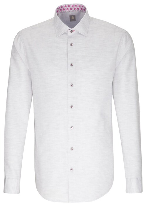 Jacques Britt Uni Contrast Casual Shirt Grey