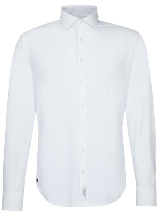 Jacques Britt Uni Jersey Overhemd Wit
