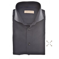 John Miller 360 Degrees Stretch Blend Overhemd Donker Blauw