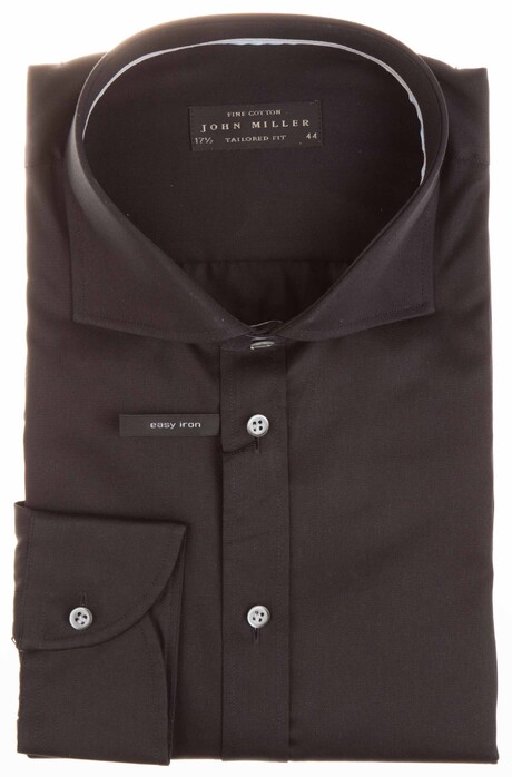 John Miller Antique Plain Overhemd Zwart
