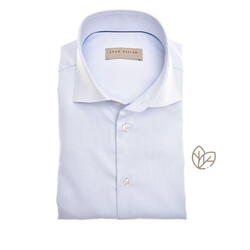 John Miller Bio Cotton Fine Structure Overhemd Licht Blauw