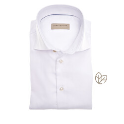 John Miller Bio Cotton Fine Structure Overhemd Wit