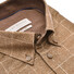 John Miller Canvas Design Check Button-down Tailored Shirt Brown