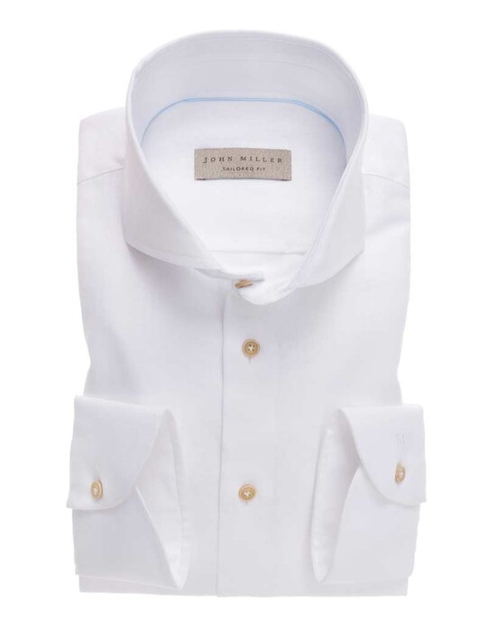 John Miller Cotton Linen Faux Uni Shirt White