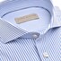 John Miller Cutaway Stripe Stretch Overhemd Midden Blauw