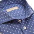 John Miller Dot Tailored Longer Sleeve Overhemd Donker Blauw