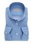 John Miller Dotted Cutaway Cotton Shirt Mid Blue