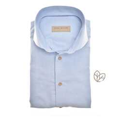 John Miller Eco Cotton Slim-Fit Shirt Light Blue