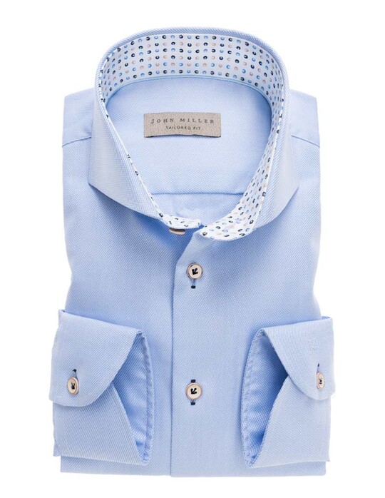 John Miller Extra Long Sleeve Faux Uni Shirt Light Blue