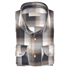 John Miller Faded Check Tailored Fit Overhemd Multicolor