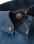 John Miller Fine Contrasted Linen Mix Overhemd Donker Blauw