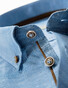 John Miller Fine Contrasted Linen Mix Shirt Mid Blue