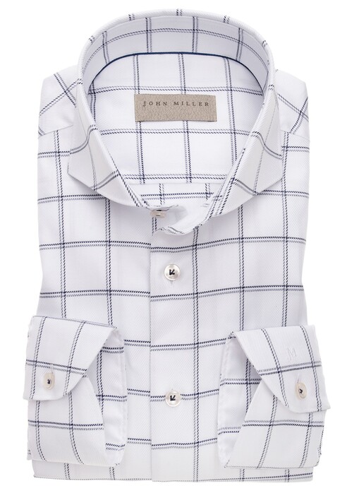 John Miller Fine Duo Check Shirt White