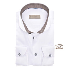 John Miller Fine Structure Tailored Fit Shirt White