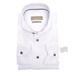 John Miller Fine Weave Cutaway Tailored Fit Overhemd Wit