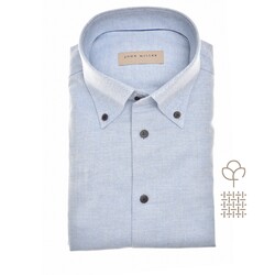 John Miller Flanel Button-Down Shirt Light Blue